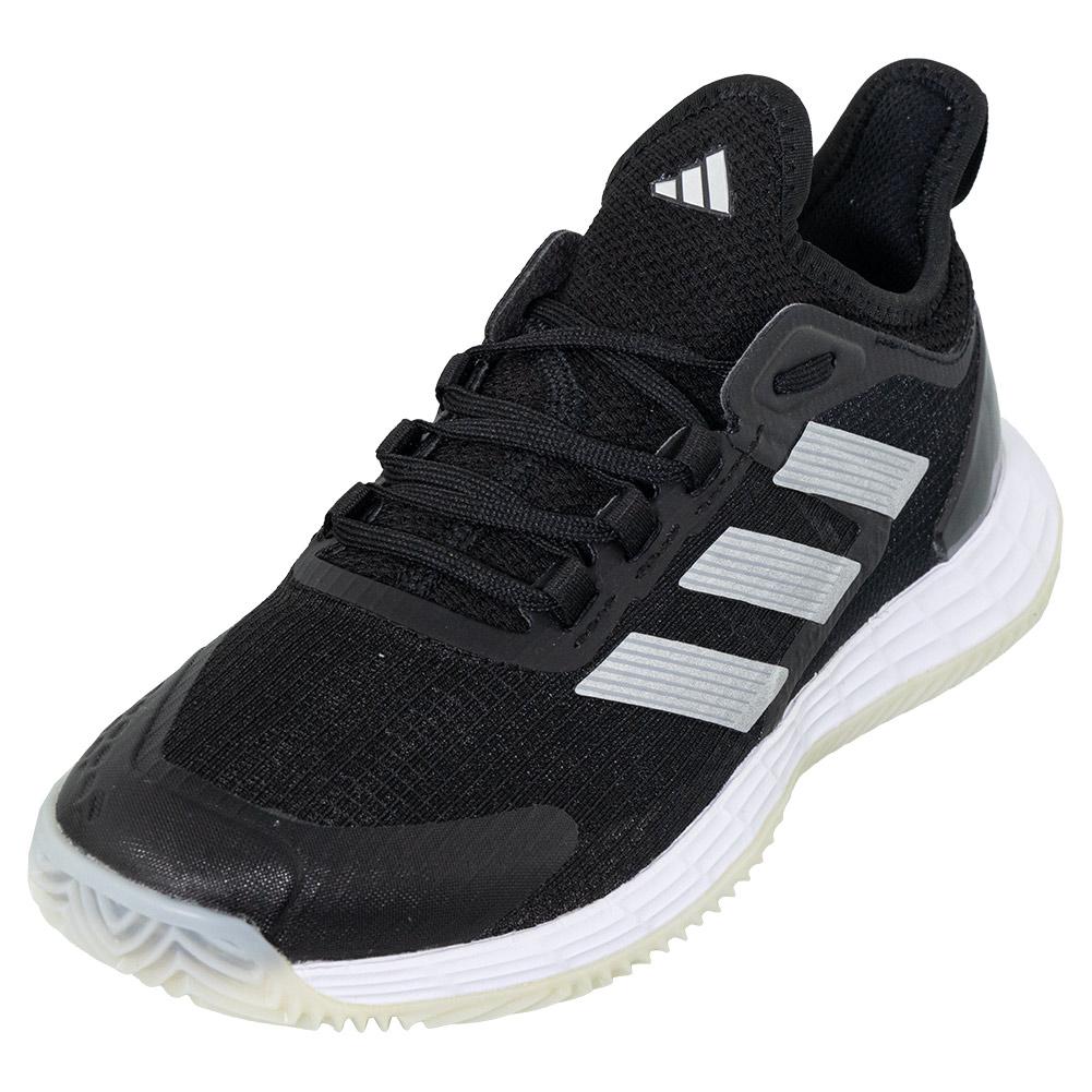 adidas Women`s Adizero Ubersonic 4.1 Clay Tennis Shoes Black and Metallic  Silver