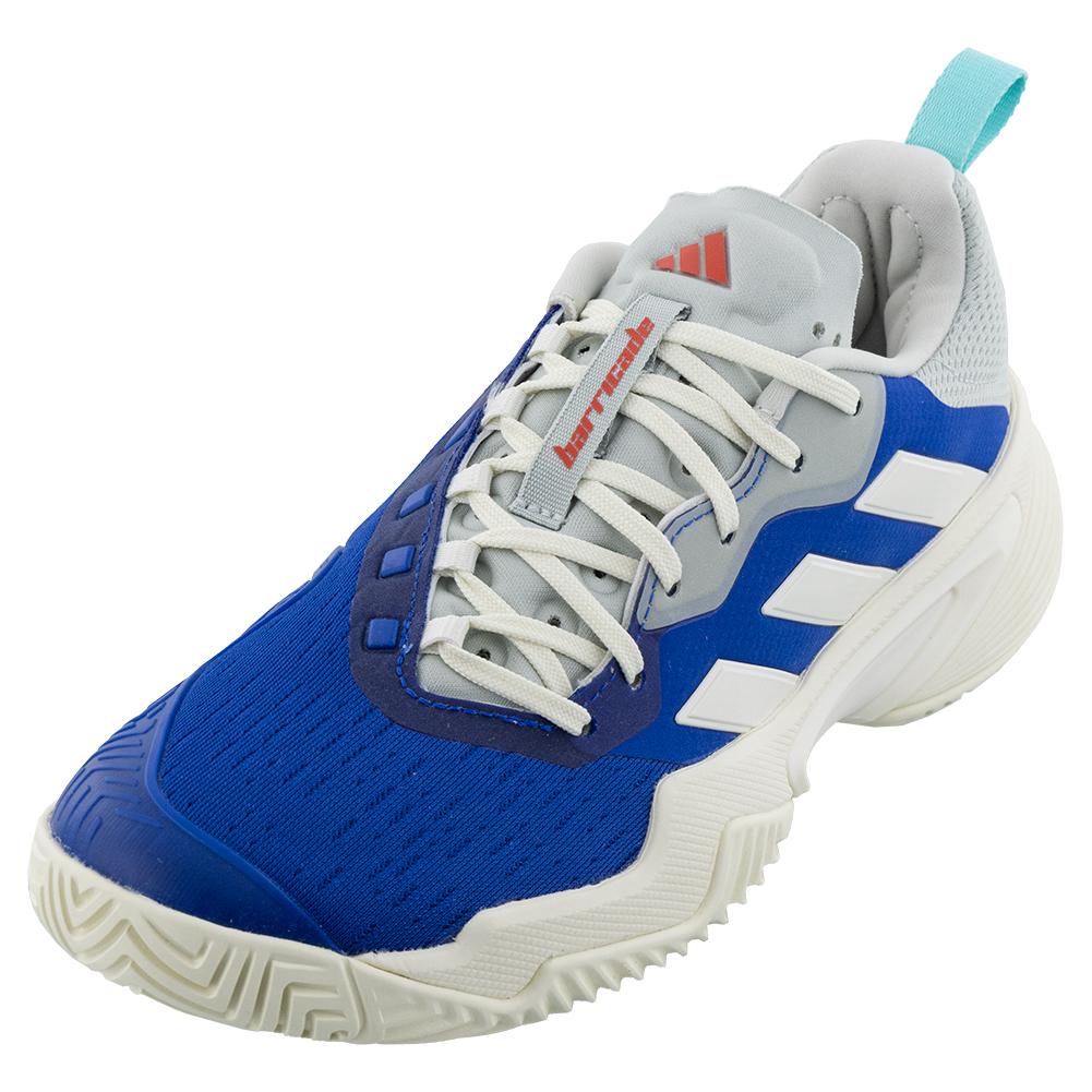 adidas Women`s Barricade Tennis Shoes Team Royal Blue and Off White