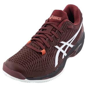 ASICS Men`s Solution Speed FF 2 Clay Tennis Shoes Antique Red and White
