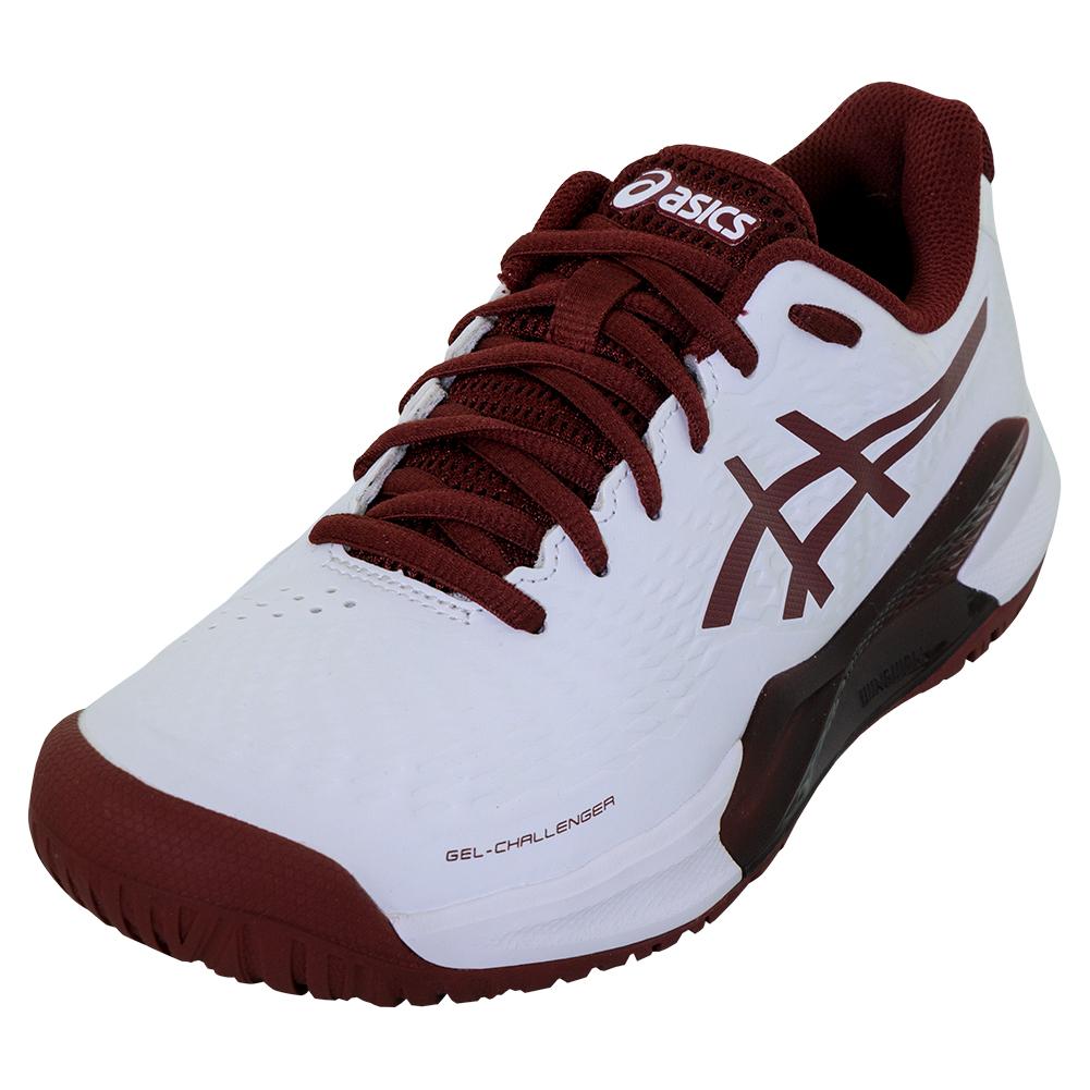 ASICS Men`s Gel-Challenger 14 Tennis Shoes White and Antique Red