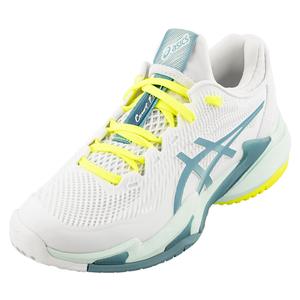 Desconfianza montón instructor ASICS Women`s Court FF 3 Tennis Shoes White and Soothing Sea