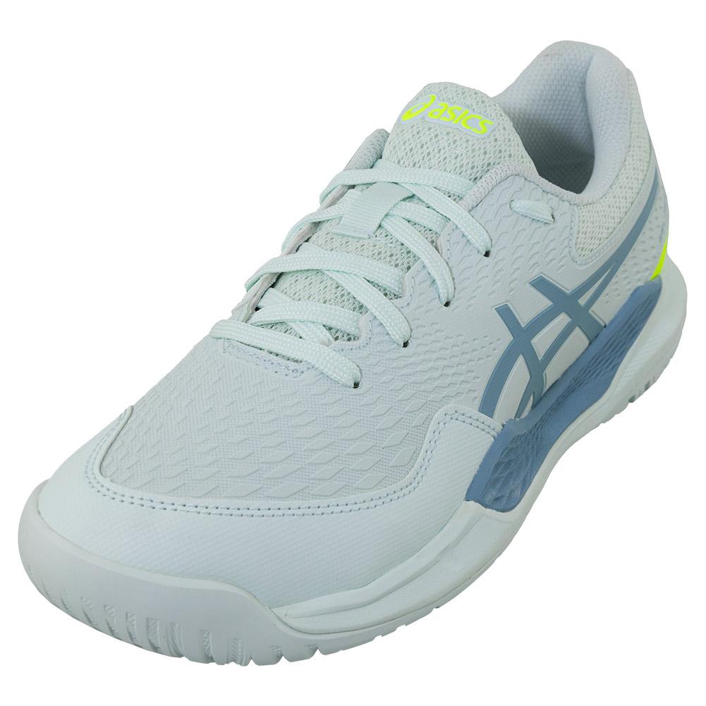 ASICS Junior`s Gel-Resolution 9 GS Tennis Shoes Soothing Sea and Gris Blue