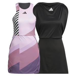 Women`s Aero Ready Transformative Tennis Dress Wonder Orchid and Black
