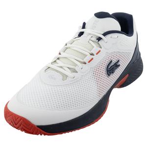 Men`s Tech Point Tennis Shoes Off White and Navy Blue