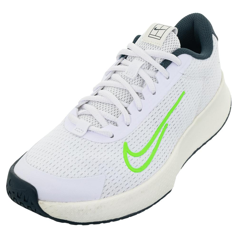 NikeCourt Men`s Zoom Vapor Lite 2 Tennis Shoes White and Green Strike