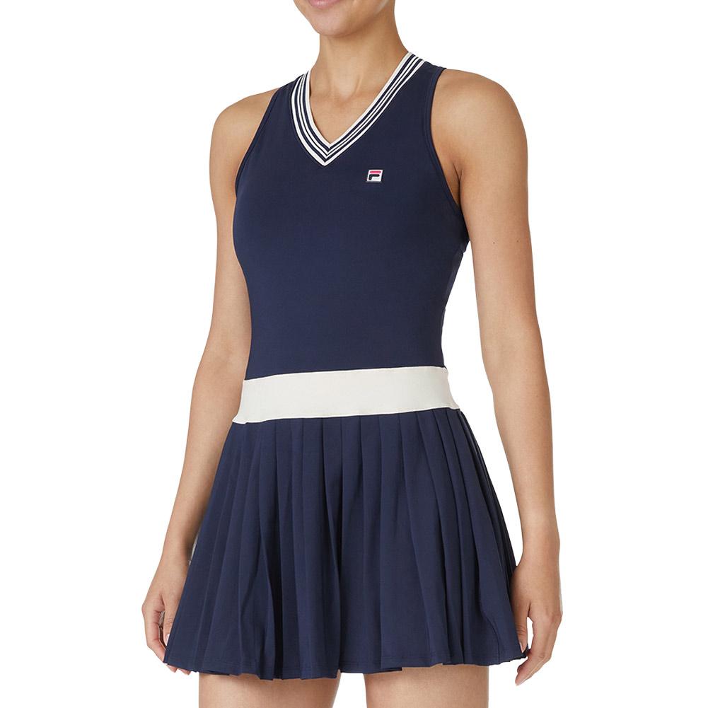 Fila Women`s Heritage Tennis Dress Fila Navy and Ecru