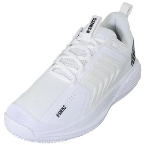 Men`s Ultrashot 3 Grass Tennis Shoes White and Black