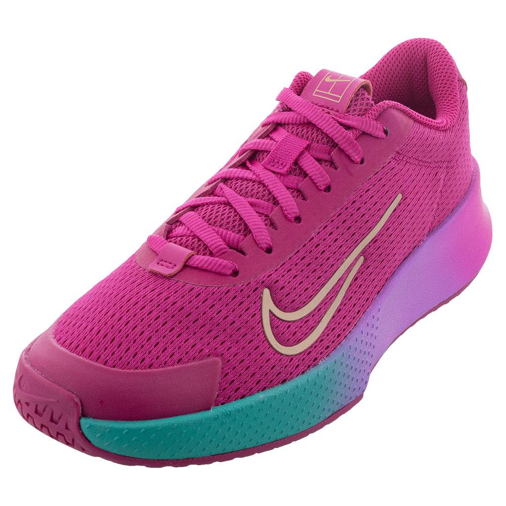 NikeCourt Women`s Air Zoom Vapor Lite 2 PRM Tennis Shoes Fireberry and  Metallic Red Bronze