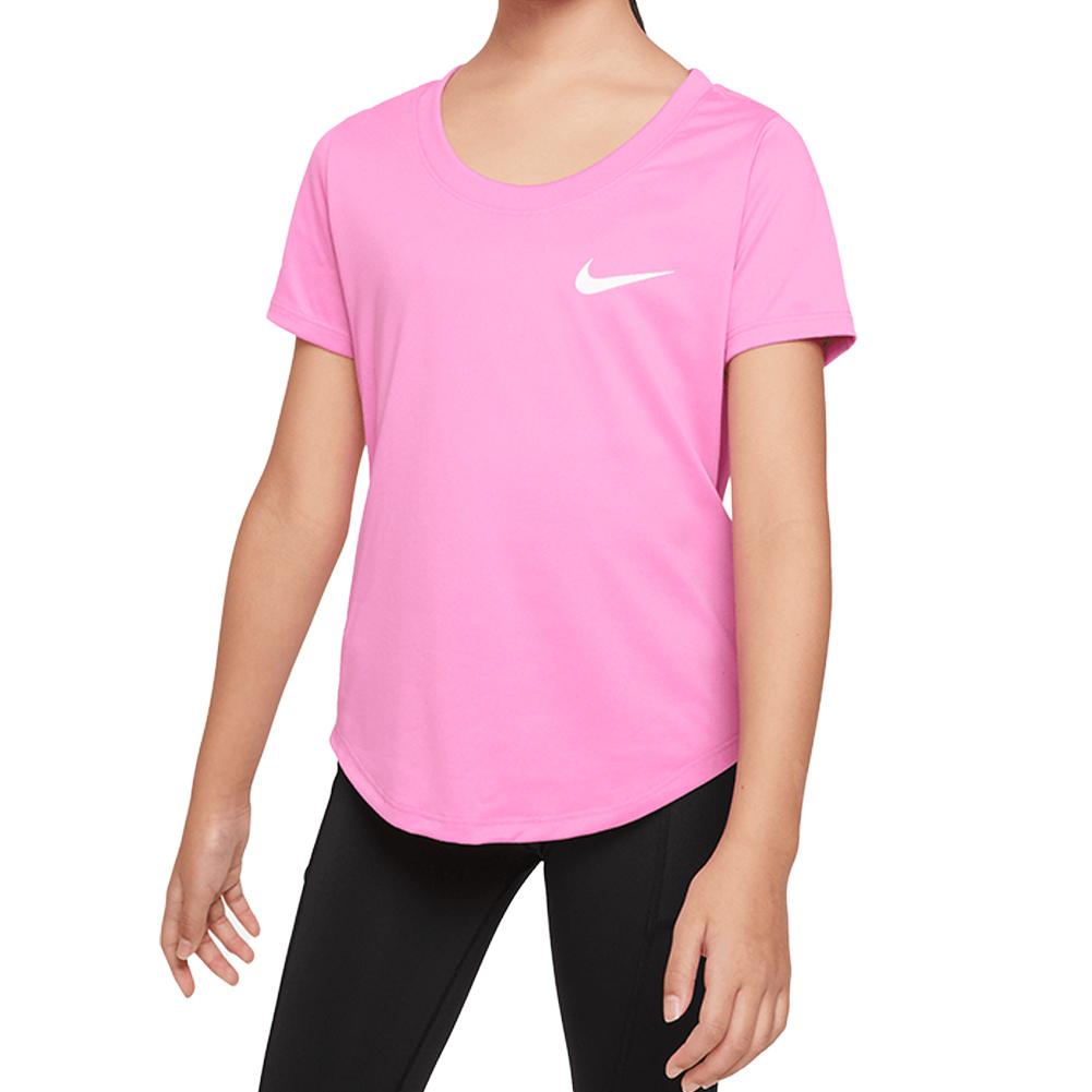 Nike Girl`s Dri-Fit Training Top Playful Pink