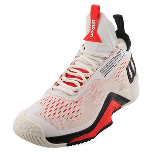 Men`s Rush Pro 4.0 MID Tennis Shoes White and Poppy
