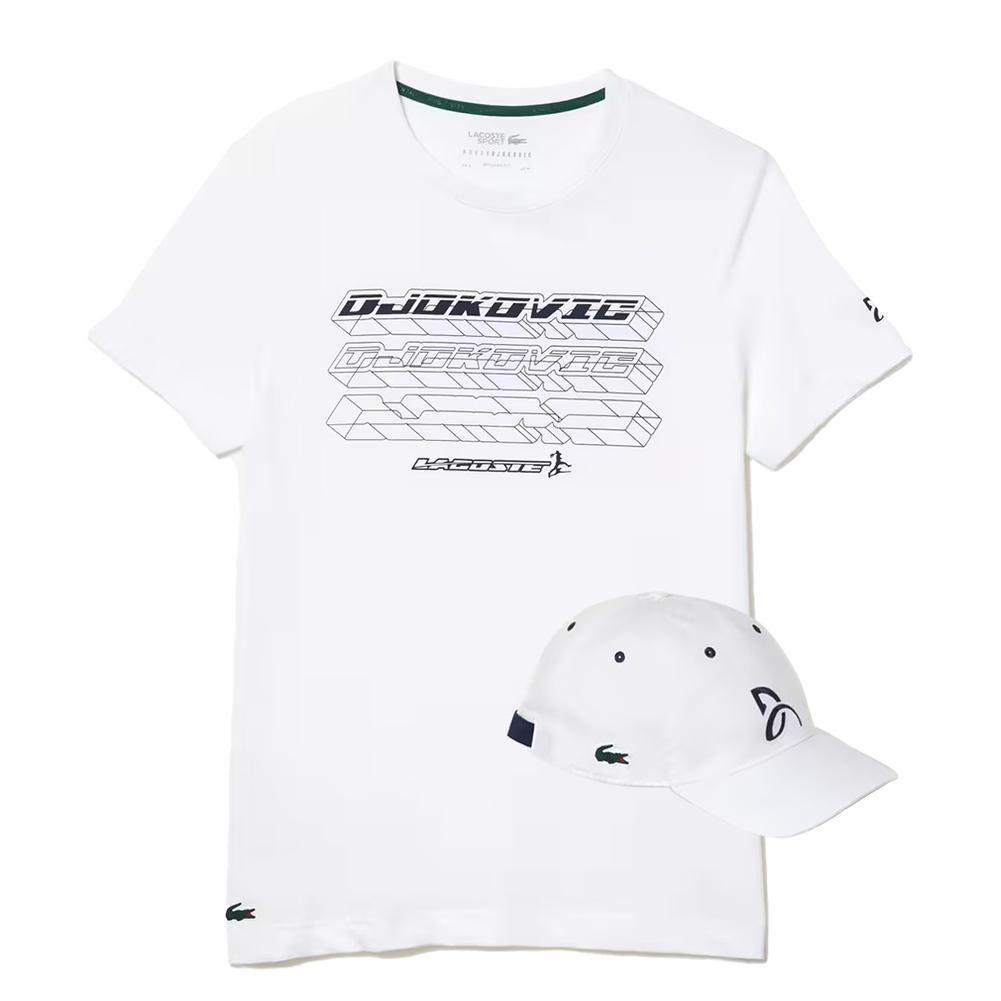Lacoste Men`s Novak Djokovic Tennis T-Shirt/Cap Bundle