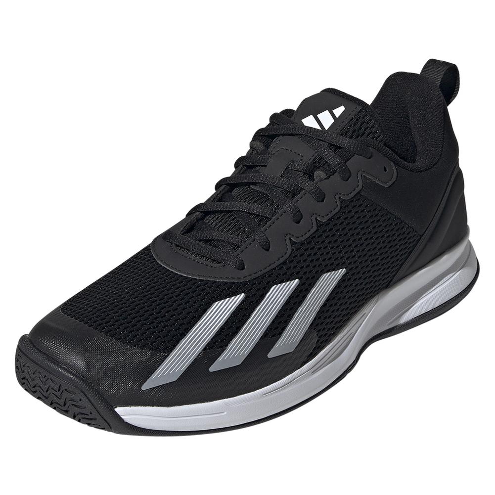 adidas Men`s Courtflash Speed Tennis Shoes Black and White