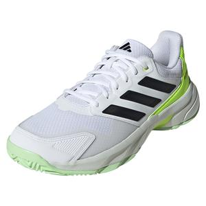 Men`s CourtJam Control 3 Tennis Shoes White and Lucid Lemon