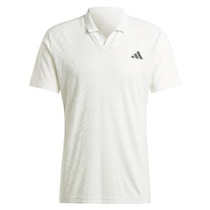 Men`s Freelift Pro Tennis Polo Off White and Crystal Jade