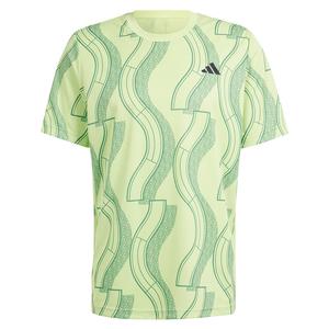 Men`s Club Graphic Tennis Top Pulse Lime and Preloved Green