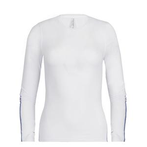Women`s Classic Long Sleeve Tennis Top White and Palladian