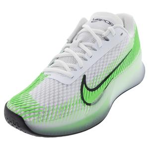 Men`s Air Zoom Vapor 11 Tennis Shoes White and Poison Green