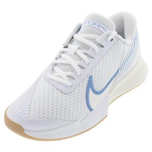 Women`s Zoom Vapor Pro 2 Tennis Shoes White and Light Blue