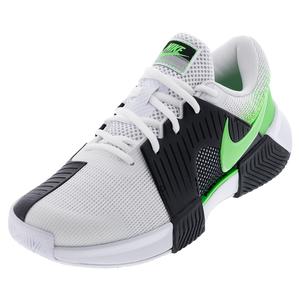 Men`s Zoom GP Challenge 1 Tennis Shoes White and Poison Green