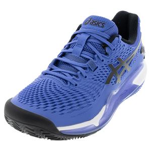 Men`s Gel-Resolution 9 Tennis Shoes Sapphire and Black