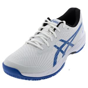 Men`s Gel-Game 9 Tennis Shoes White and Tuna Blue