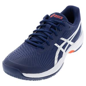 Men`s Gel-Game 9 Tennis Shoes Blue Expanse and White