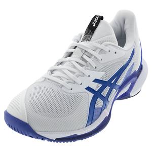 Men`s Solution Speed FF 3 Tennis Shoes White and Tuna Blue
