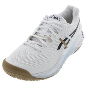 Men`s Gel-Resolution 9 Tennis Shoes White and Black