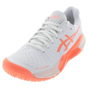 Women`s Gel-Challenger 14 Tennis Shoes White and Sun Coral