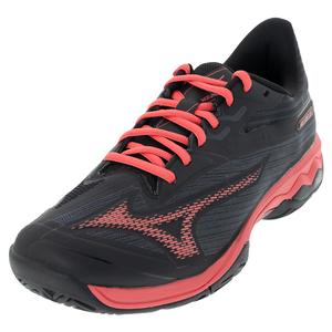 Men`s Wave Exceed Light 2 AC Tennis Shoes Black and Radiant Red
