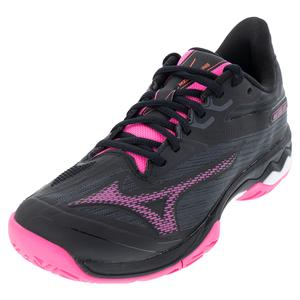 Women`s Wave Exceed Light 2 AC Tennis Shoes Black and Pink Tetra