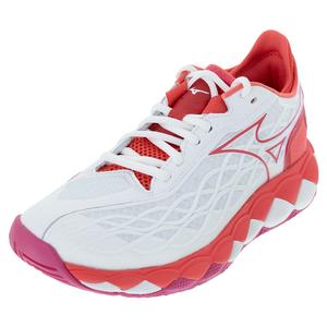Women`s Wave Enforce Tour AC Tennis Shoes White and Radiant Red