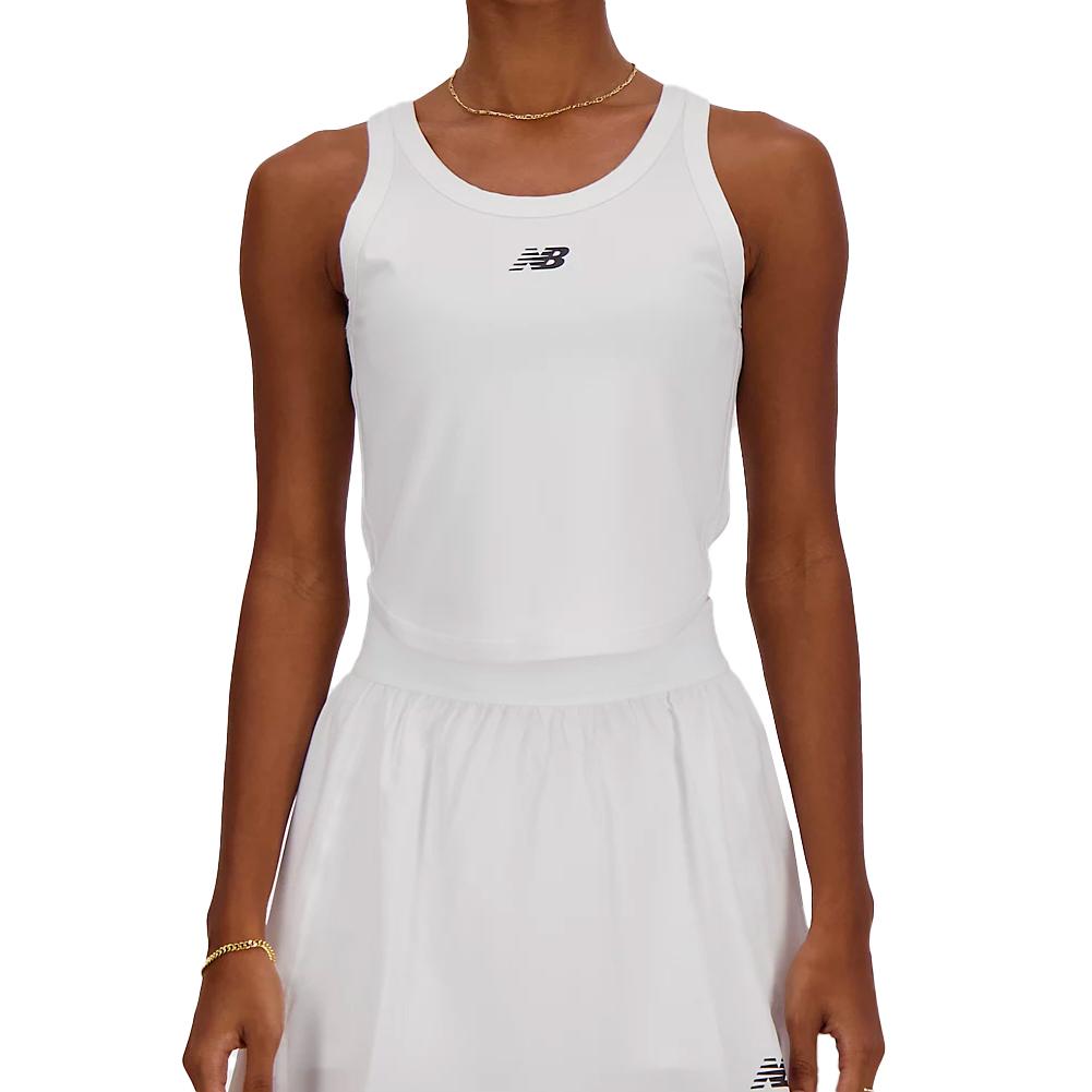 New Balance Women`s Cropped Tournament Tennis Tank White