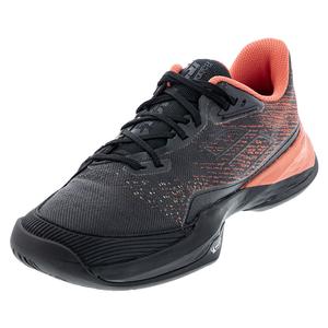 Women`s Jet Mach 3 All Court Tennis Shoes Black and Living Coral