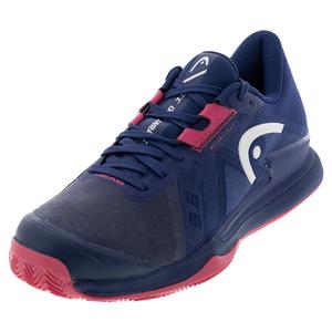 Women`s Sprint Pro 3.5 Clay Tennis Shoes Dark Blue and Azalea