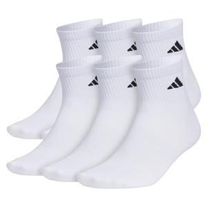 Men`s Superlite 3.0 6 Pack Quarter Tennis Socks White and Black