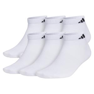 Men`s Superlite 3.0 6 Pack Low Cut Tennis Socks White and Black