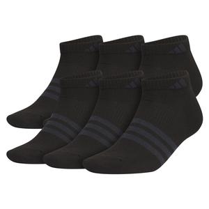 Men`s Superlite 3.0 6 Pack Low Cut Tennis Socks Black and Night Grey
