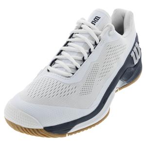 Men`s Rush Pro 4.0 Tennis Shoes White and Navy