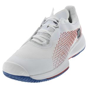 Men`s Kaos Swift 1.5 Tennis Shoes White and Deja Vu Blue