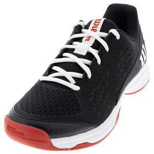 Juniors` Rush Pro Tennis Shoes Black and Wilson Red