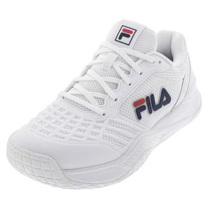Men`s Axilus 3 Tennis Shoes White and Navy