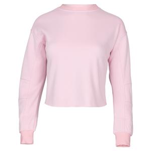 Women`s Cropped Tennis Sweatshirt Soft Pink