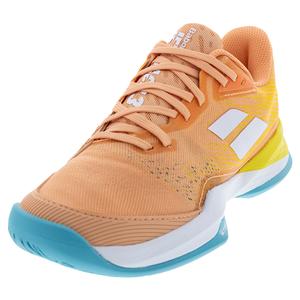 Women`s Jet Mach 3 All Court Tennis Shoes Coral and Gold Fusion