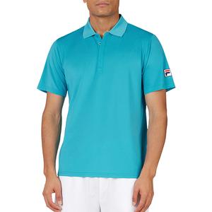 Men`s Short Sleeve Tennis Polo Scuba Blue