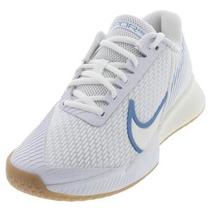 Men`s Air Zoom Vapor Pro 2 Tennis Shoes White and Light Blue