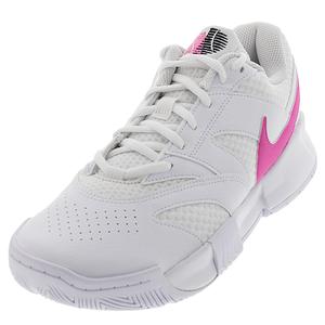 Women`s Court Lite 4 Tennis Shoes White and Playful Pink