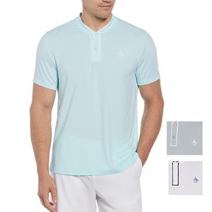 Men`s Short Sleeve Performance 2 Button Tennis Polo