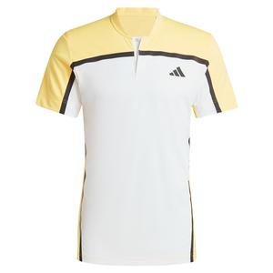 Men`s Heat.RDY Freelift Henley Pro Tennis Top White and Spark