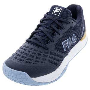 Men`s Axilus 3 Tennis Shoes Navy and Powder Blue